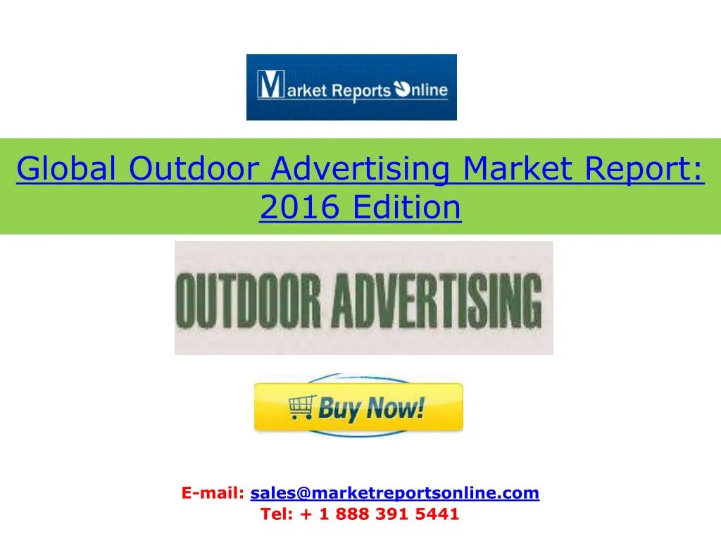 global outdoor advertising market report 2016 edition