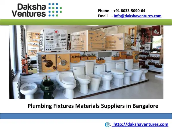 Plumbing Fixtures Materials Suppliers Bangalore