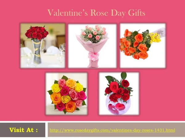 Valentine's Rose Day Gifts at Rosedaygifts.com!!