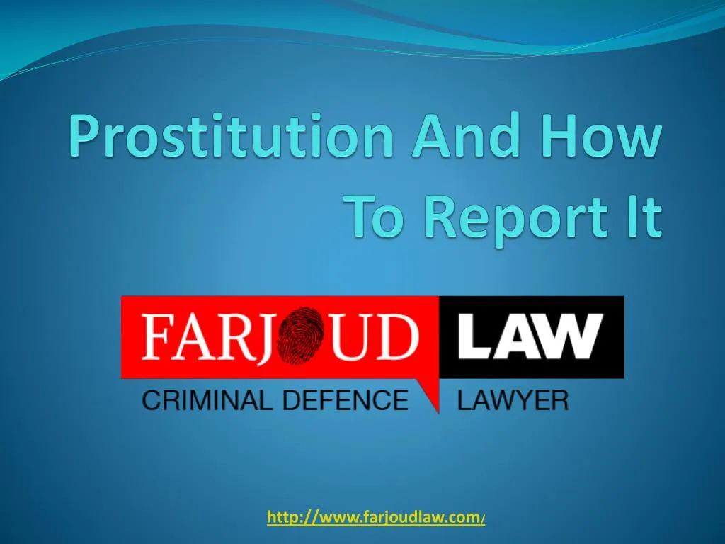 prostitution and how to report it