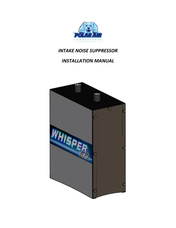 Intake Noise Suppressor Installation Manual by Eaton Compressor
