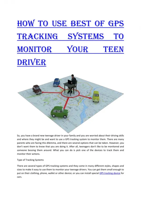 How to Use Best of GPS Tracking Systems to Monitor Your Teen Driver