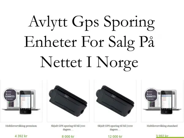 Avlytt Gps Sporing Enheter For Salg På Nettet I Norge