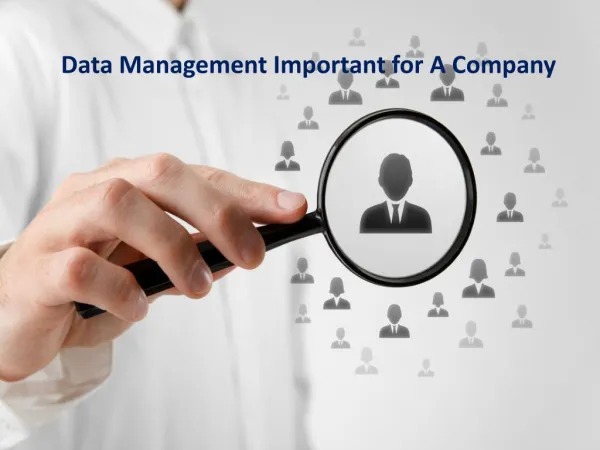 Data Management Important for A Company