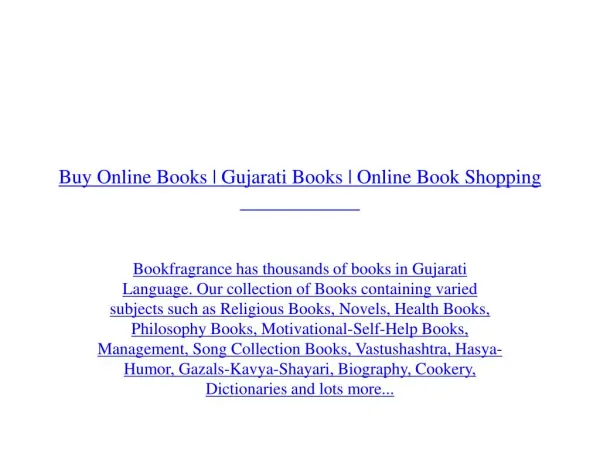 Buy Online Books | Gujarati Books | Buy Books Online