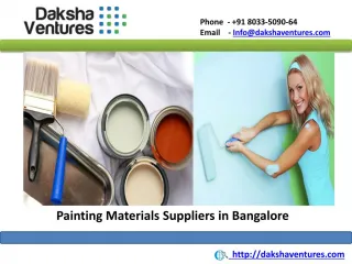 Painting Materials Suppliers Bangalore, India - slide 1