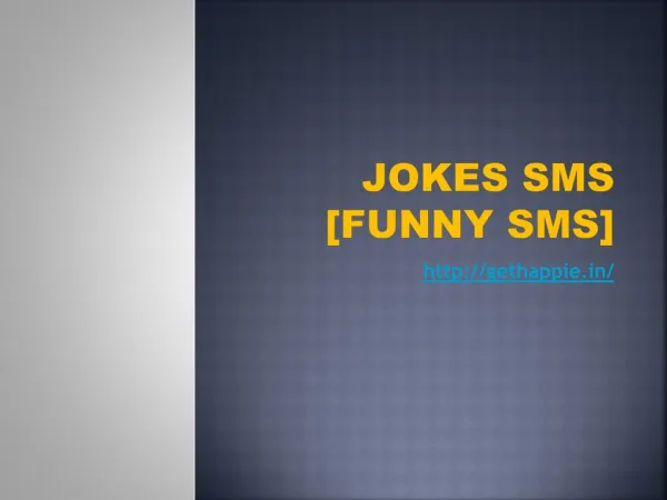 Jokes SMS [Funny SMS]