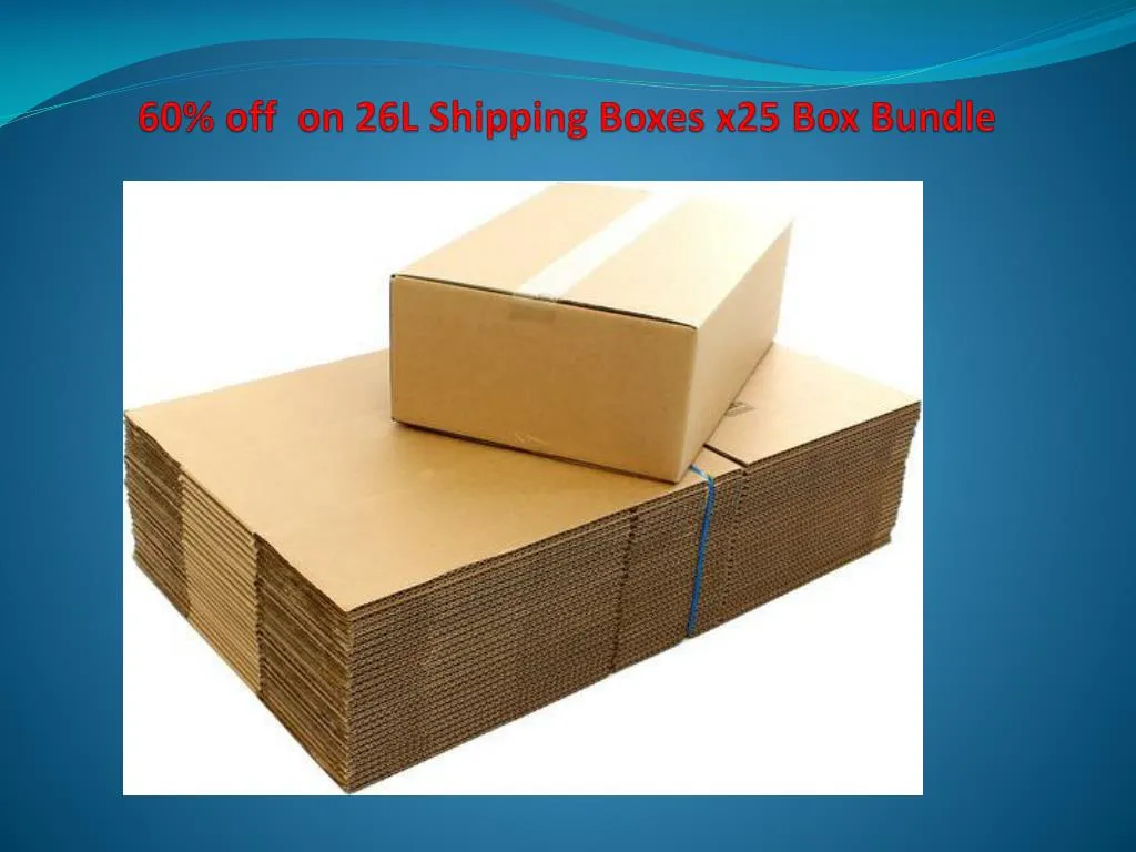 60 off on 26l shipping boxes x25 box bundle