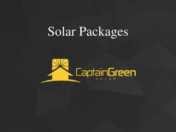 Solar Power System Packages