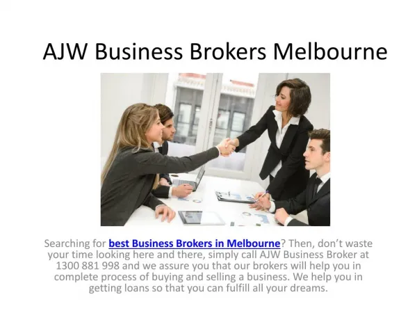 Best Business Brokers in Melbourne