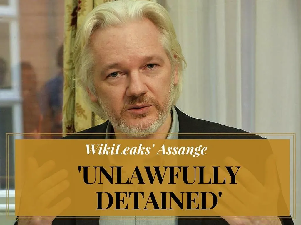 wikileaks assange unlawfully detained