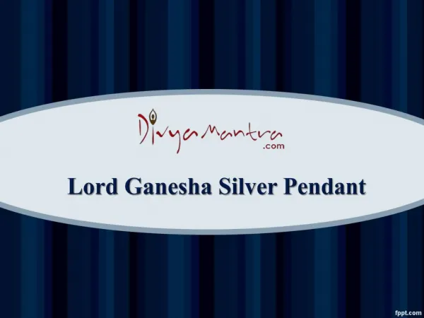 Buy Divya Mantra Lord Ganesha Silver Pendant Get Rs.100 Off Upto