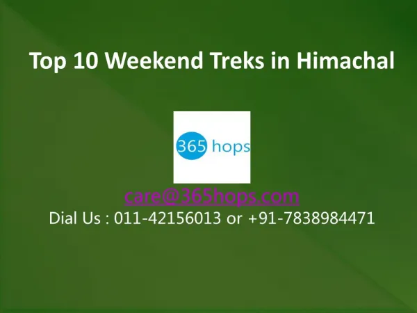 Top 10 Weekend Treks in Himachal