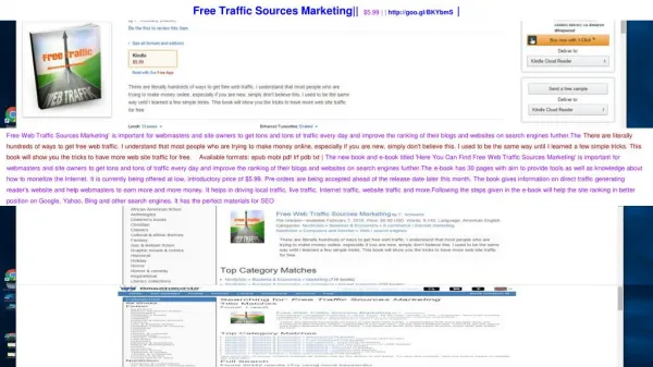Free Web Traffic Sources Marketing