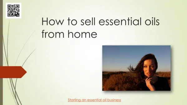 How to sell essential oils from home