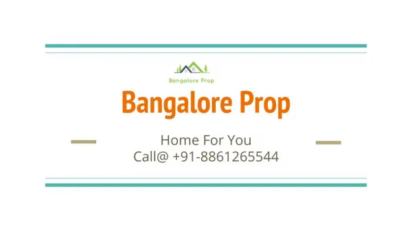 Bangalore Pre-launch Project 2016