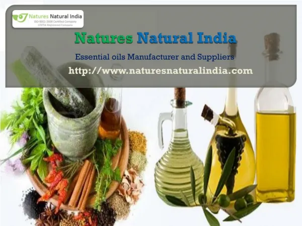 Organic Essential Oils Wholesale and Suppliers at Naturesnaturalidia.com