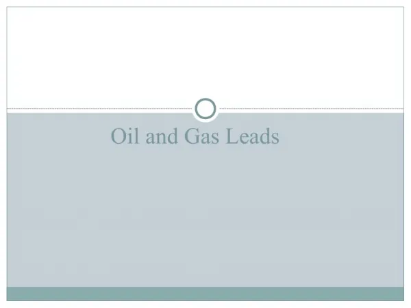 Oil and Gas Leads - INFODATAPLACE
