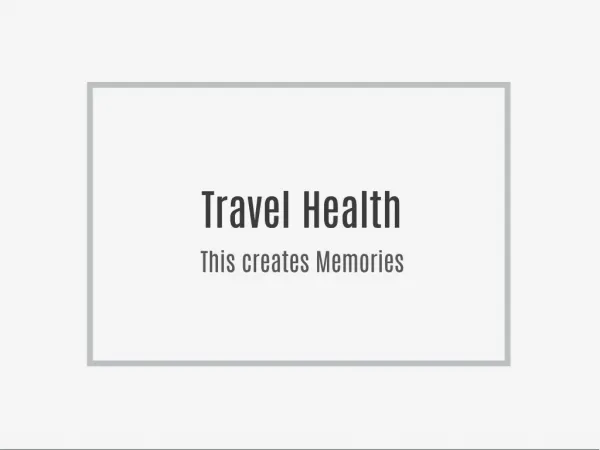 Travel health