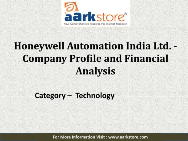 Company Profile of Honeywell Automation India: Aarkstore.com