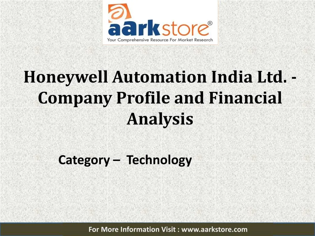 honeywell automation india ltd company profile and financial analysis