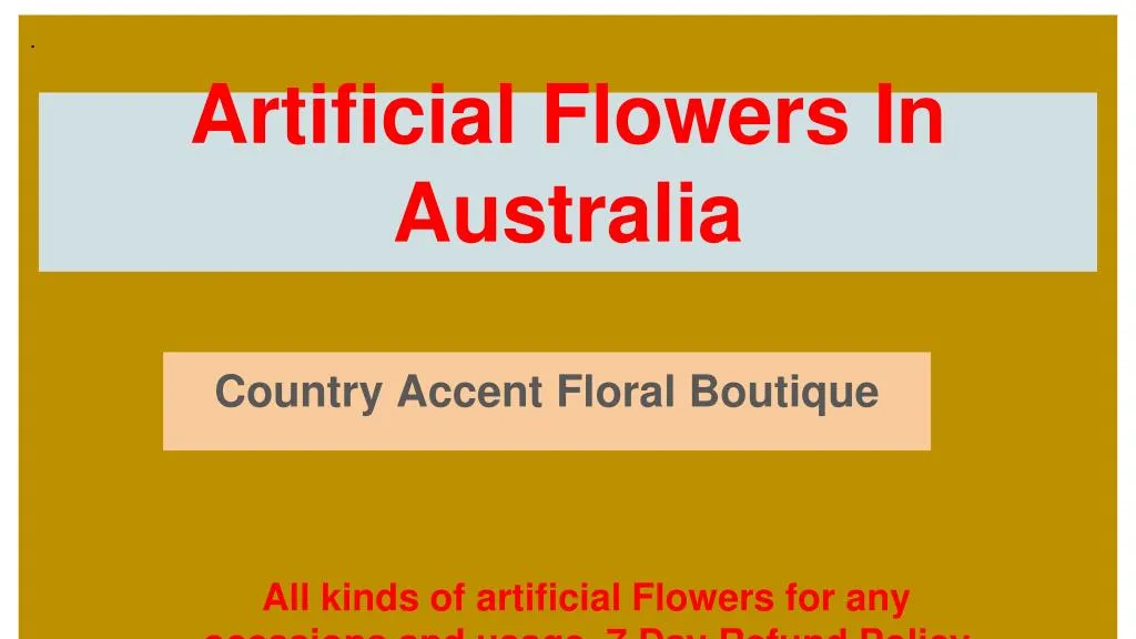 artificial flowers in australia