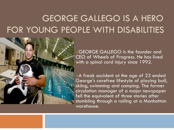 George Gallego help for Disable person