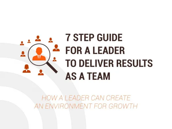 7 Step Guide For a Leader To Deliver Results As a Team