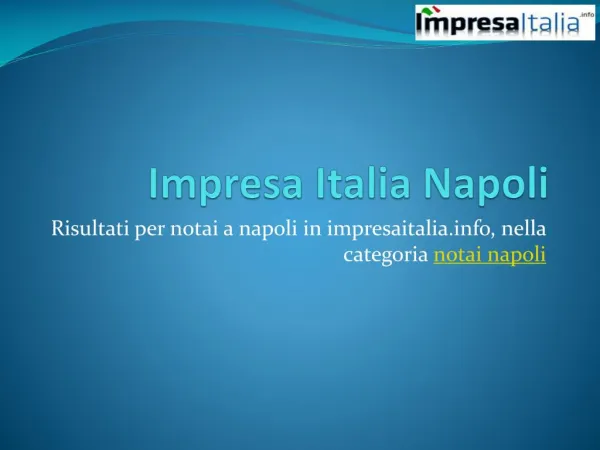 Impresa Italia Napoli