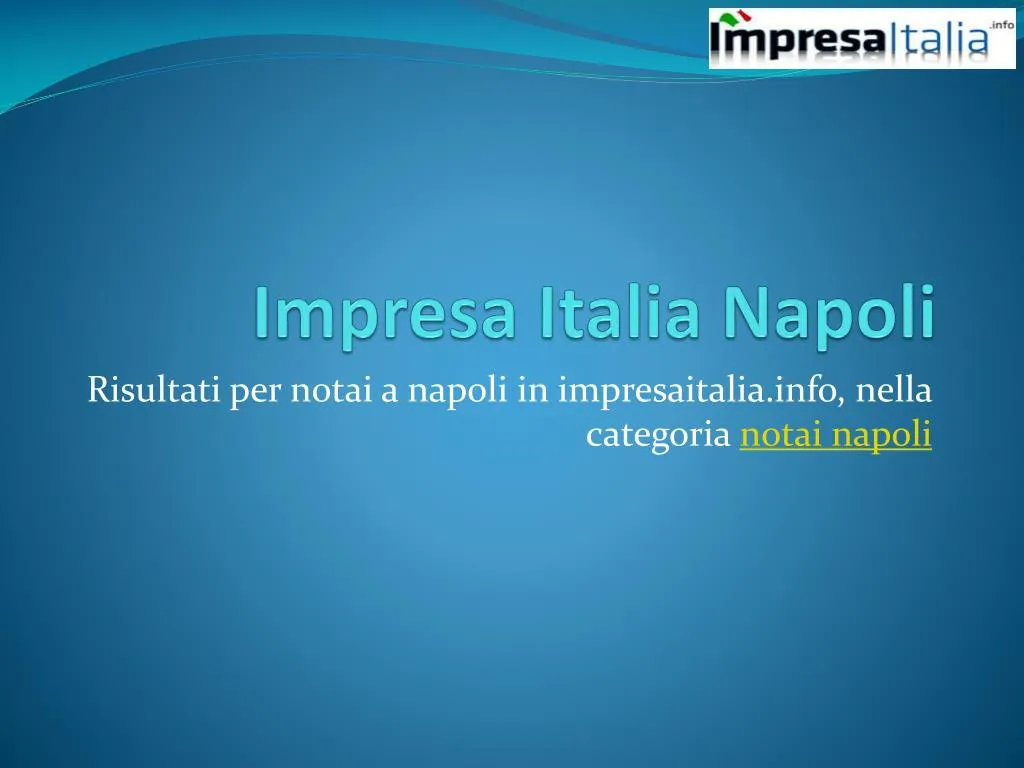 impresa italia napoli