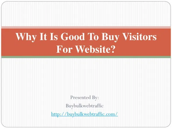 Why It Is Good To Buy Visitors For Website?