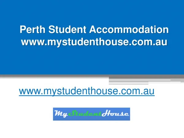 Perth Student Accommodation - www.mystudenthouse.com.au