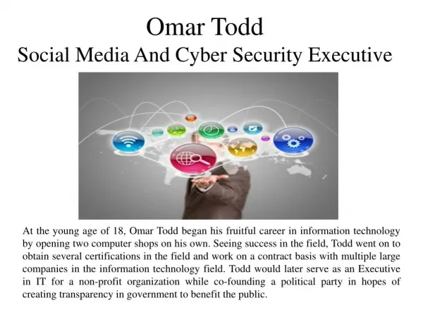 Omar Todd Social Media And Cyber Security Executive