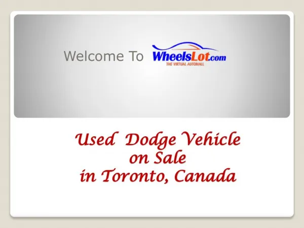 Used Dodge Grand Caravan on Sale in Toronto