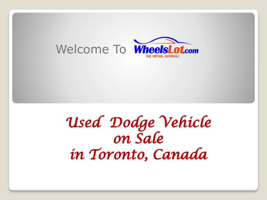 used dodge vehicle on sale in toronto canada