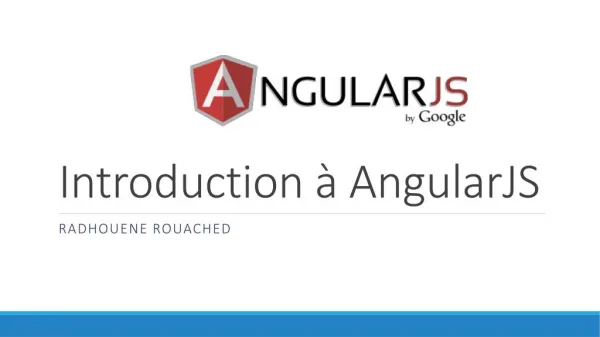 Introduction à Angularjs