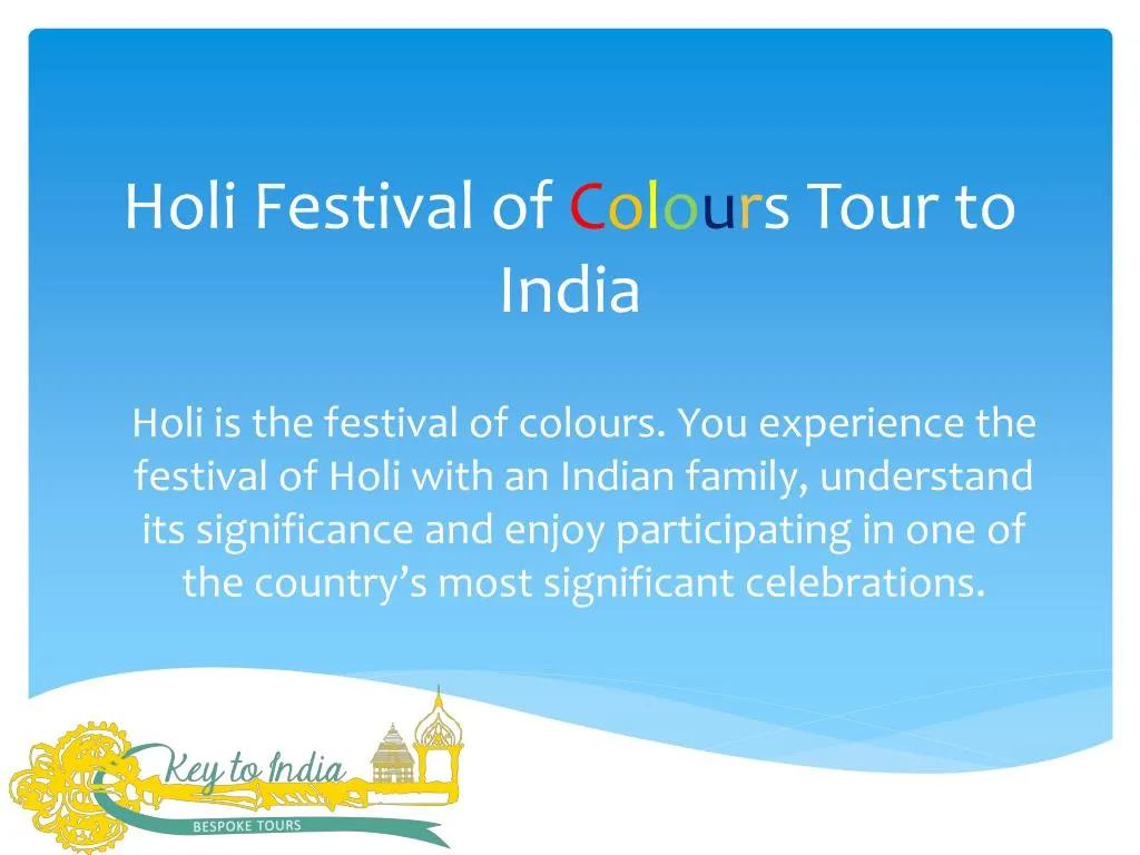 holi festival of c o l o u r s tour to india