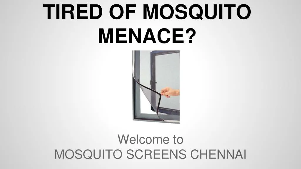 tired of mosquito menace
