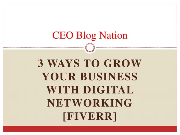 3 Ways to Grow Your Business with Digital Networking [Fiverr]