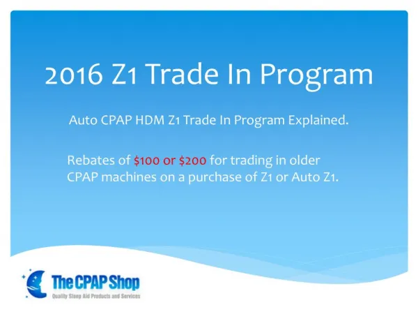 Z1 Trade In Program 2016