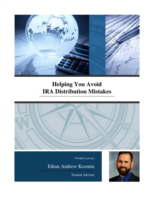 Helping You Avoid IRA Distribution Mistakes