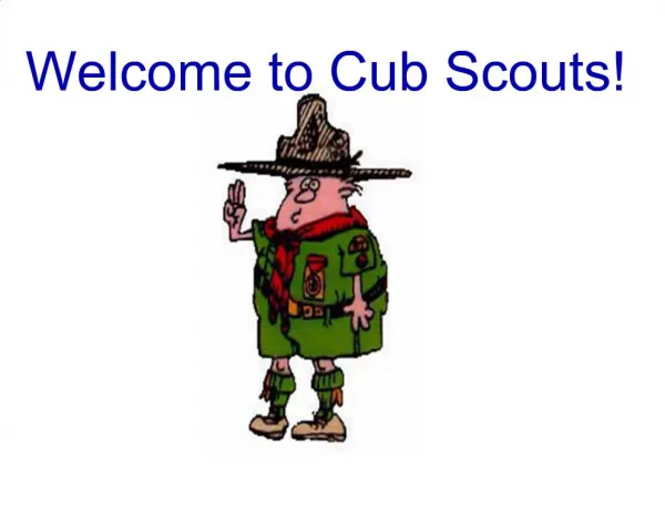 Welcome to Cub Scouts