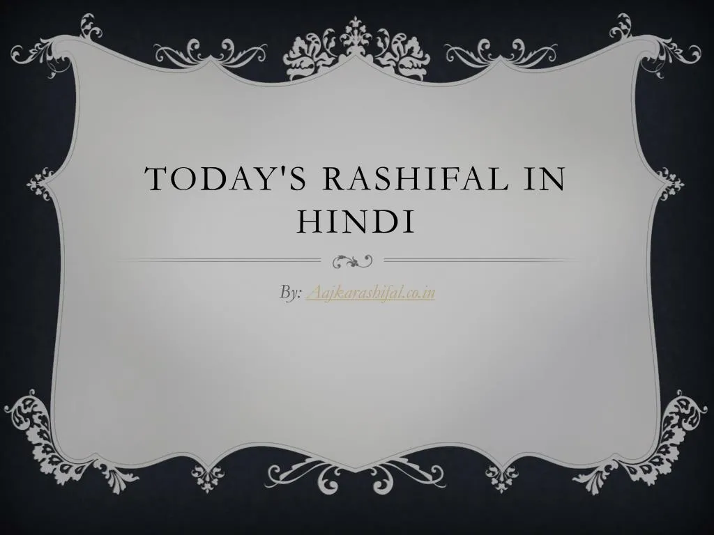 today s rashifal in hindi