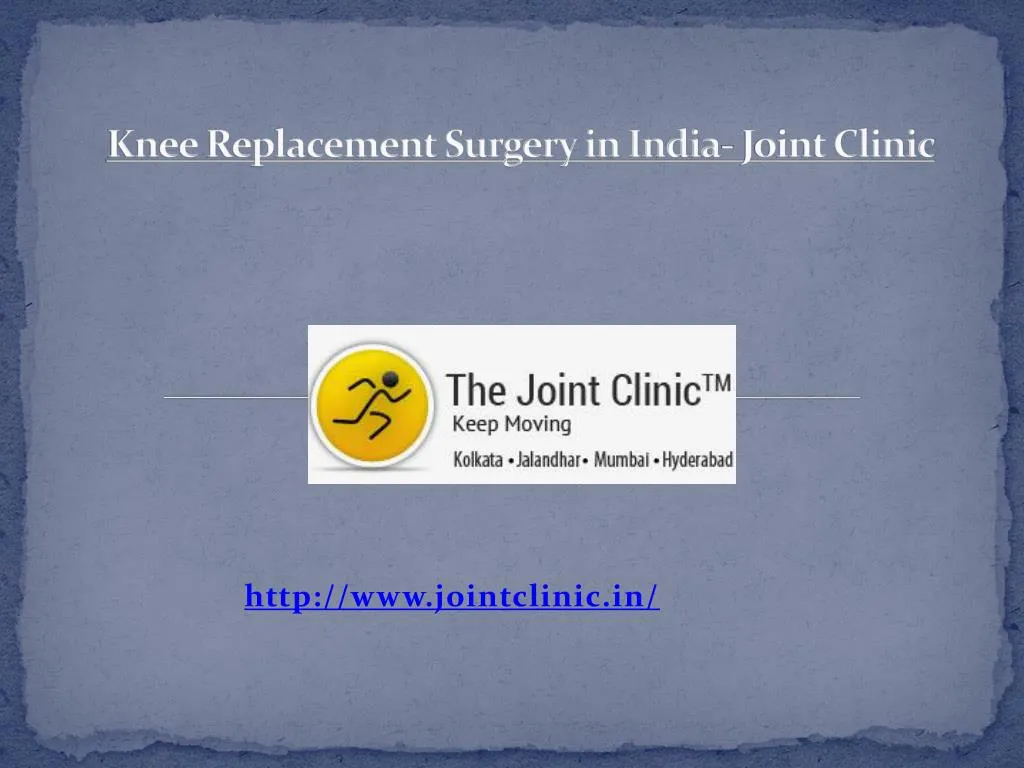 knee replacement surgery in india joint clinic