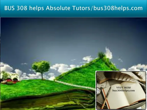 BUS 308 helps Absolute Tutors/bus308helps.com
