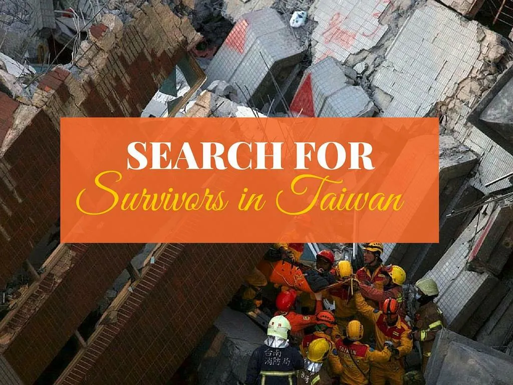 scan for survivors in taiwan