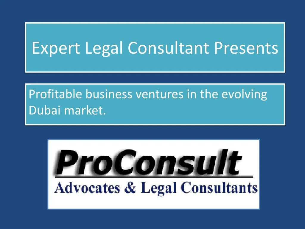 expert legal consultant presents
