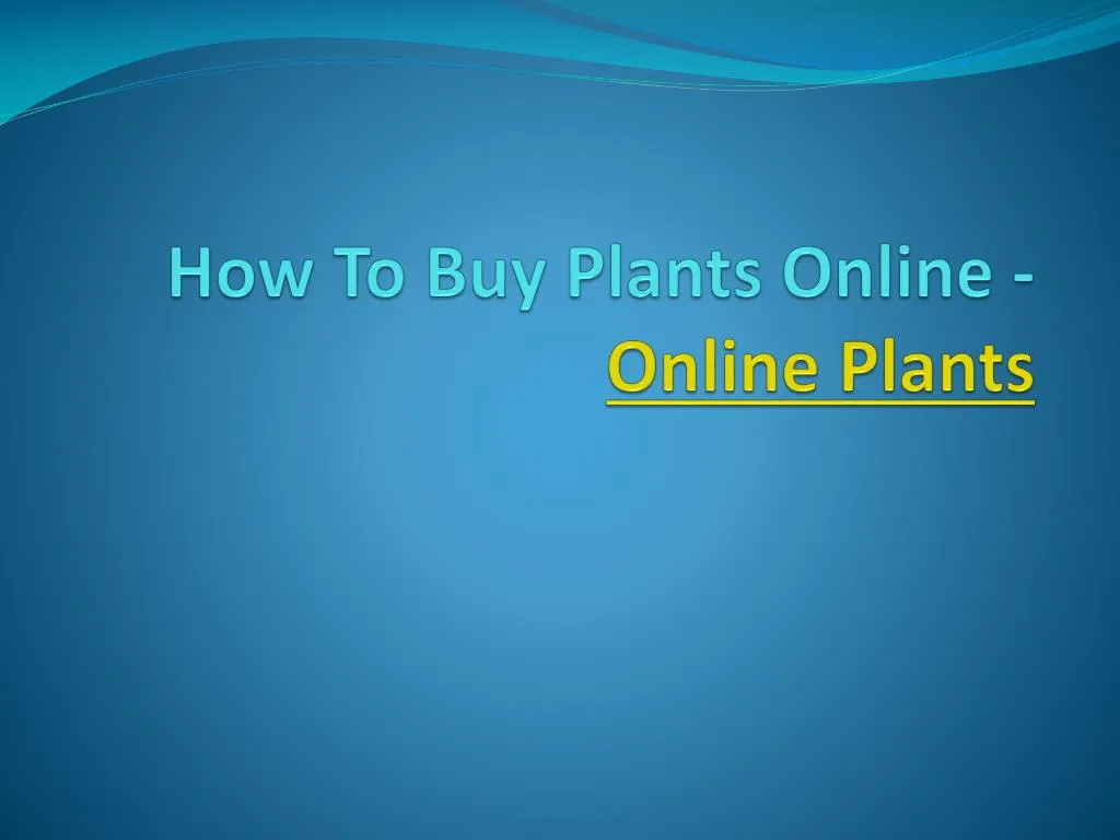 how to buy plants online online plants