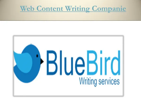 Web Content Writing Companies