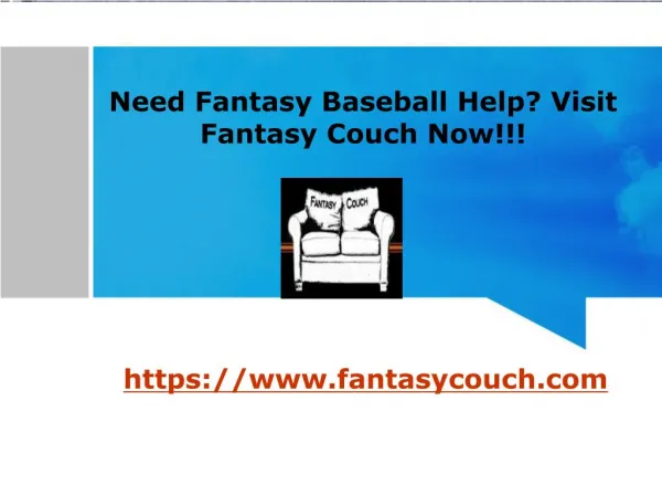 Fantasy Baseball Advice